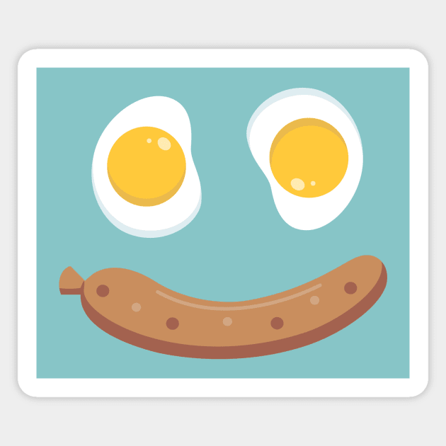 Sausages with Cute and Kawaii Eggs Sticker by happinessinatee